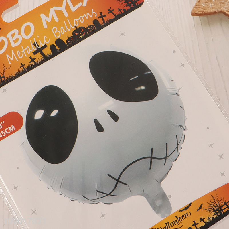 Best price 18inch skull shape aluminum foil balloon for Halloween decoration