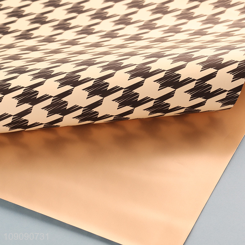 China Imports 20 Pieces 58*58cm Houndstooth Flower Wrapping Paper for Bouquet