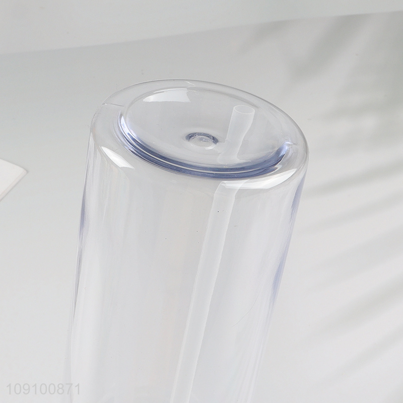 China factory transparent water bottle with diy sticker