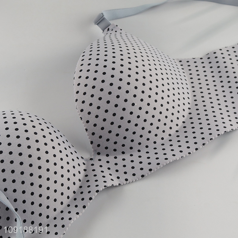 Hot Selling Womens Bras Fashion Polka Dot Printed Seamless Bras