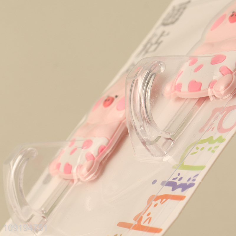 New Arrival 2PCS Cute Pig Adhesive Hooks Heavy Duty Utility Hooks