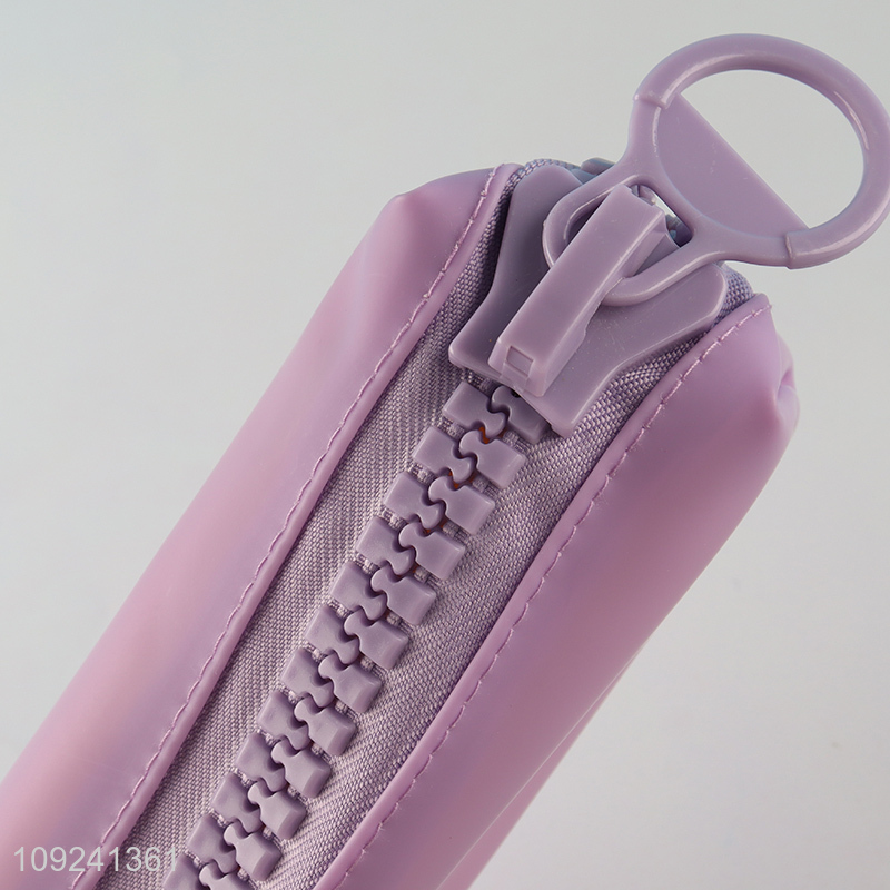 Good Quality Waterproof Pu Leather Zipper Pencil Bag for Student