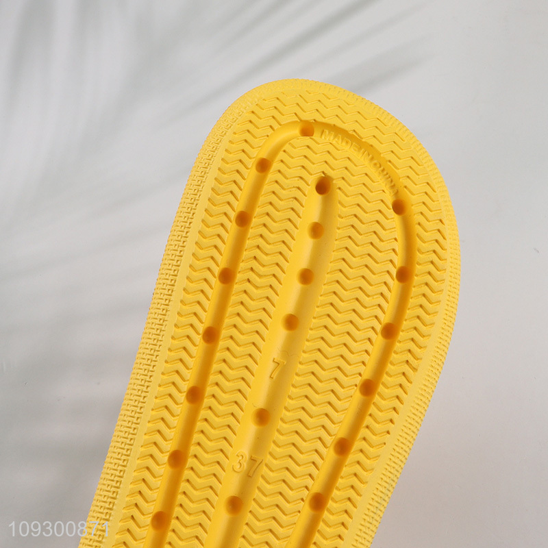 Factory price yellow non-slip home slippers for summer