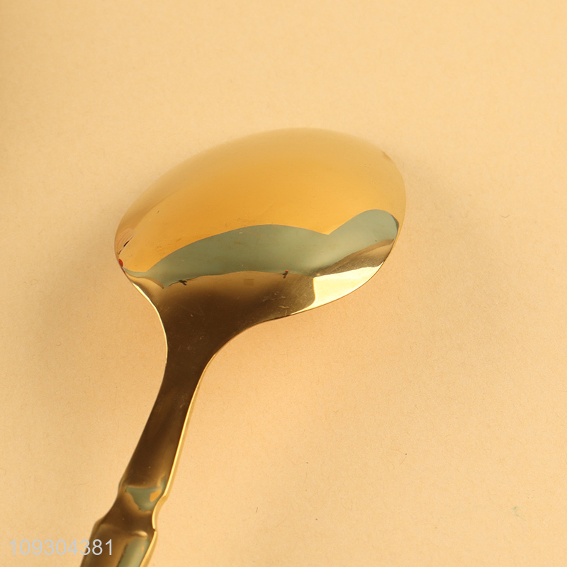 Latest products golden kitchen utensil stainless steel basting spoon