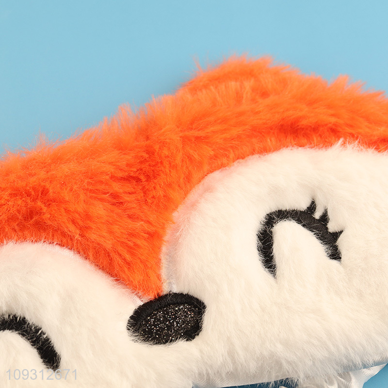 Hot items plush fox travel sleeping eye mask
