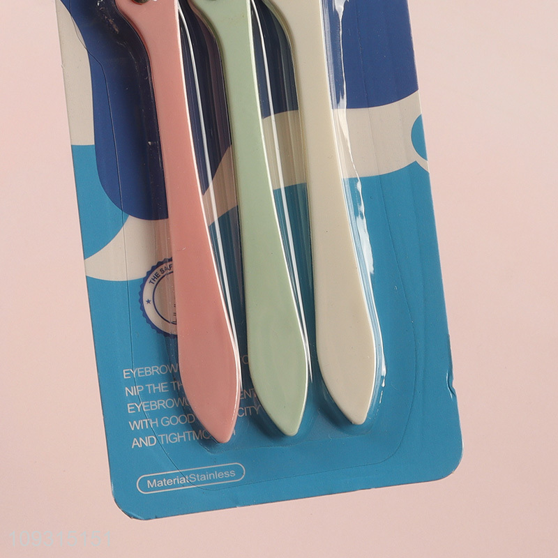 Good quality 3pcs eyebrow trimmer eyebrow razor set