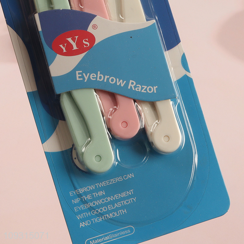 Good selling 3pcs eyebrow trimmer eyebrow razor set