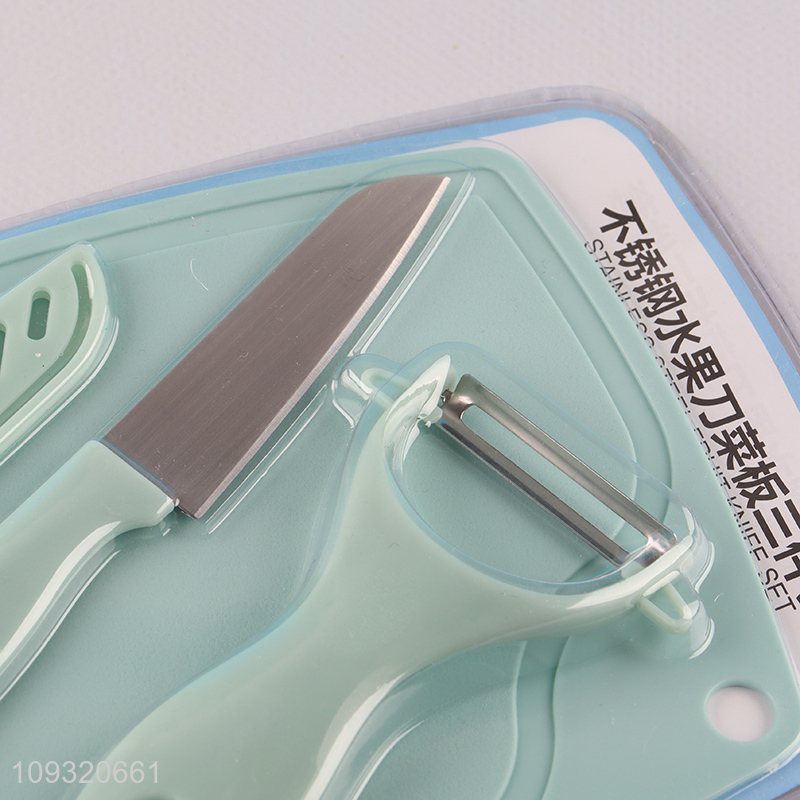New arrival fruits knife vegetable peeler cutting board set
