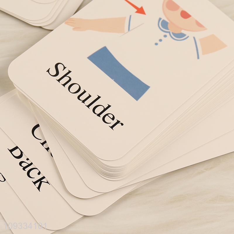 Hot products 36pcs body parts learning cards