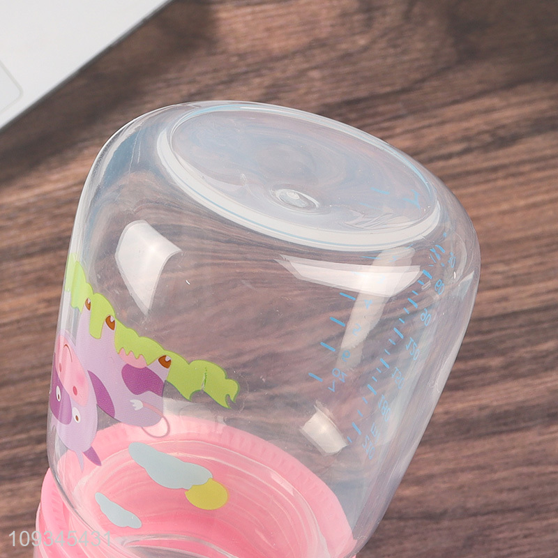 Online wholesale cartoon printed baby bottle milk bottle