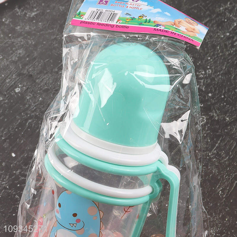 Low price baby bottle feeding bottle with handle