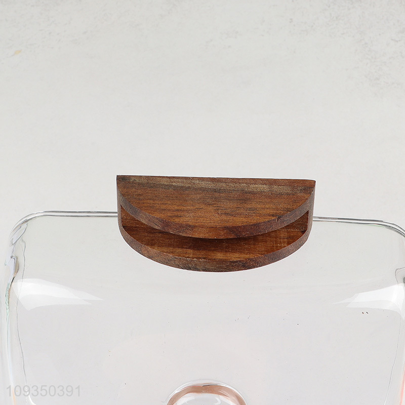 Yiwu market food container wooden tray with lid