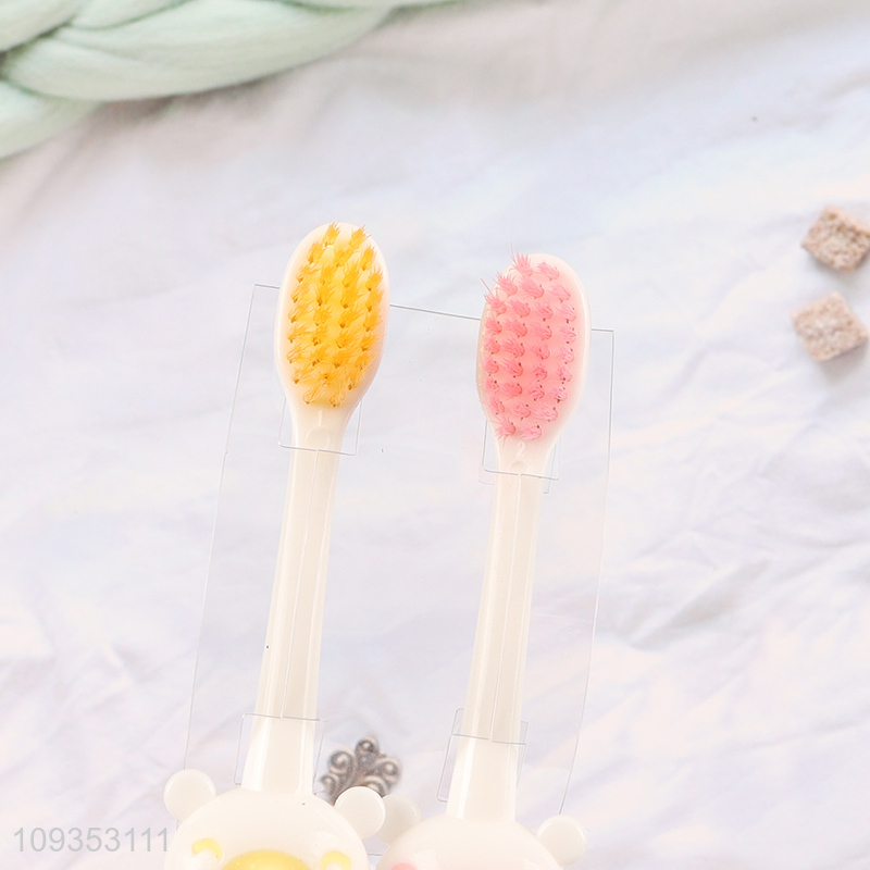 Best quality 2pcs cartoon children toothbrush set