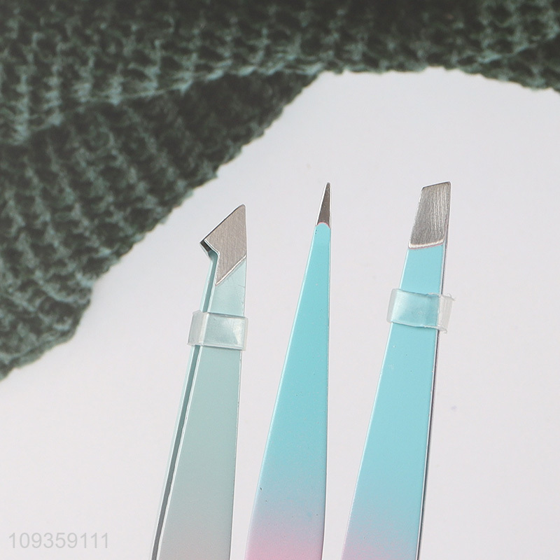 China wholesale eyebrow tweezers set for makeup tool