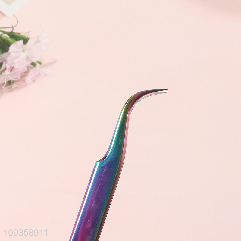 Wholesale eyelash tool false eyelash tweezers for cosmetic