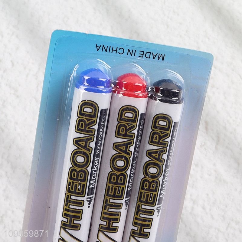Online wholesale 3pcs erasable white board marker