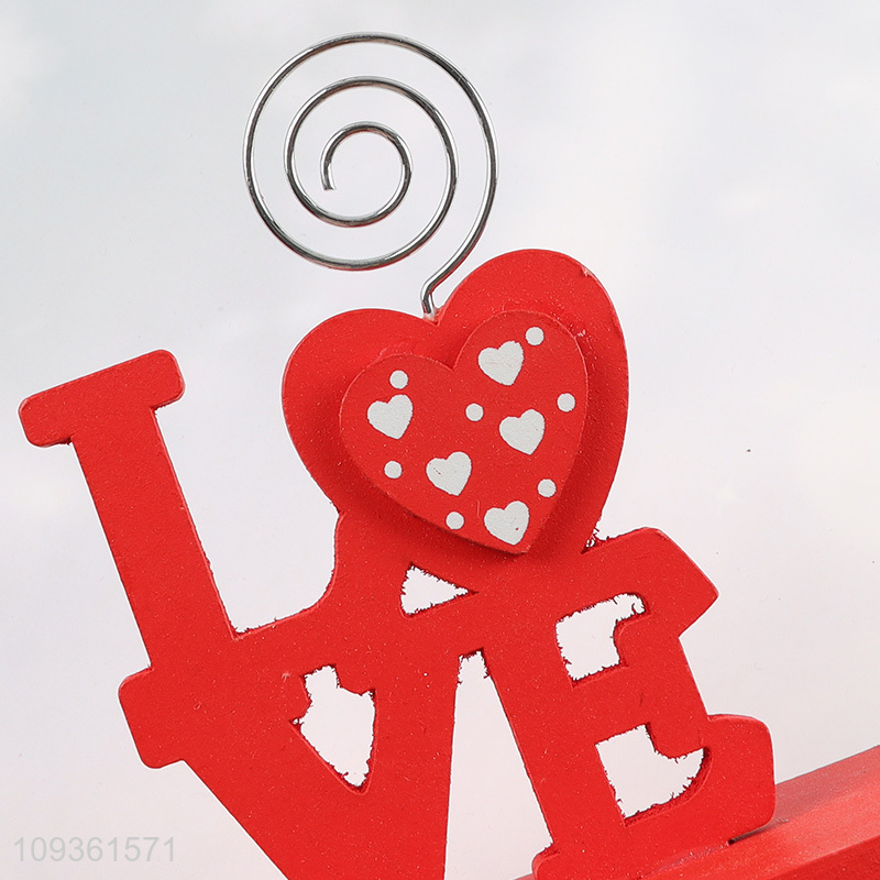 Factory supply home decor wooden love ornament