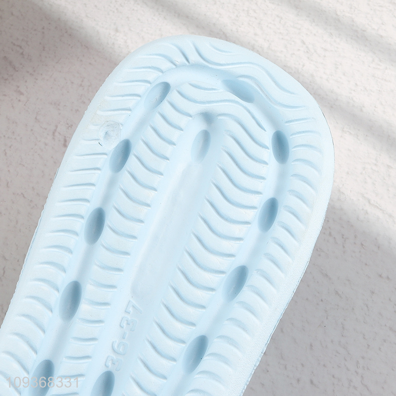 Top quality blue non-slip women men summer slippers