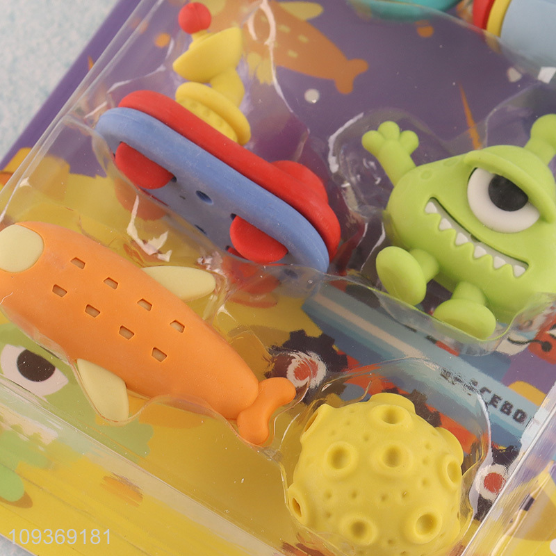 Top sale creative tpr stationery eraser set wholesale