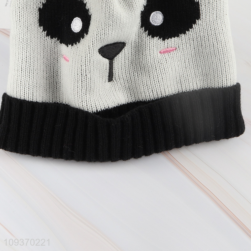 Hot items panda winter beanies hat knitted hat