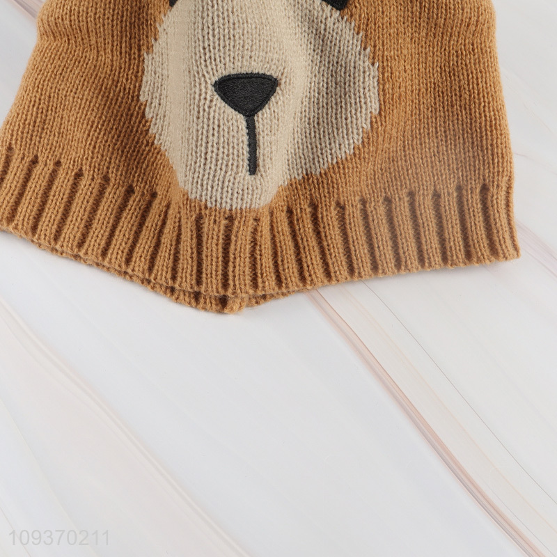 Factory direct sale cartoon bear beanies hat knitted hat for winter