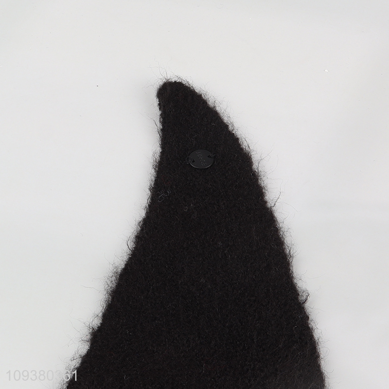 Wholesale fashion black winter warm knitted scarf