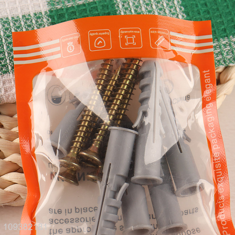 Good quality hardware tool plastic expansion tube+nails set