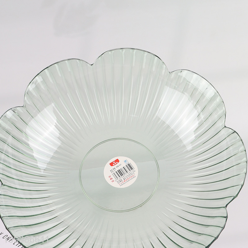 Good quality flower shape plastic fruits plate