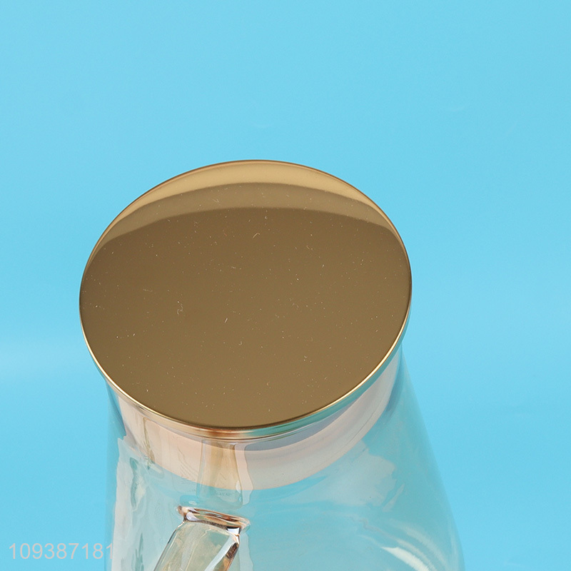 Factory supply glass water jug tea pot with handle