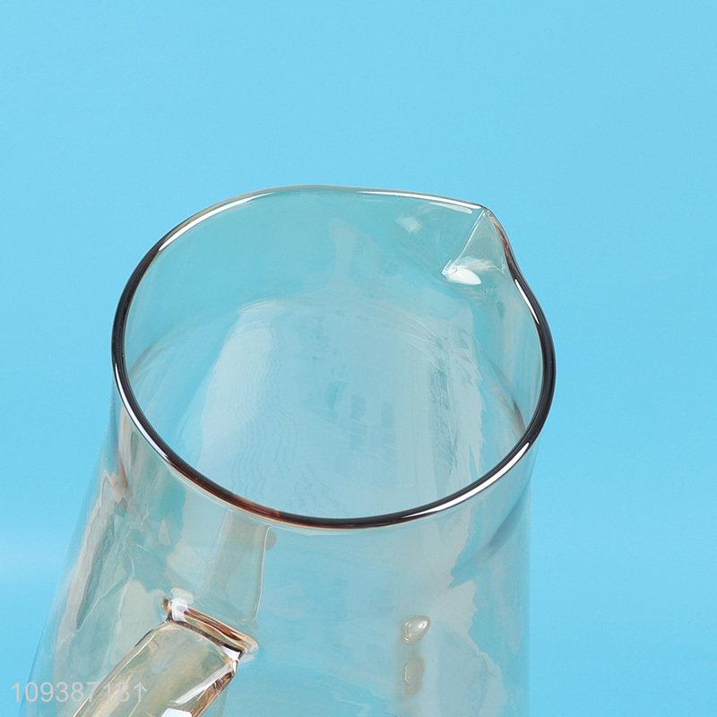 Factory supply glass water jug tea pot with handle