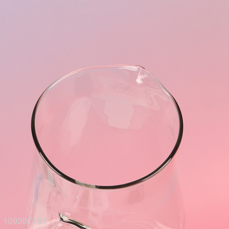 Good price clear glass water jug tea pot with handle