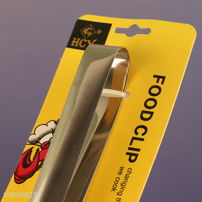 Good quality stainless steel food tongs food clips for sale