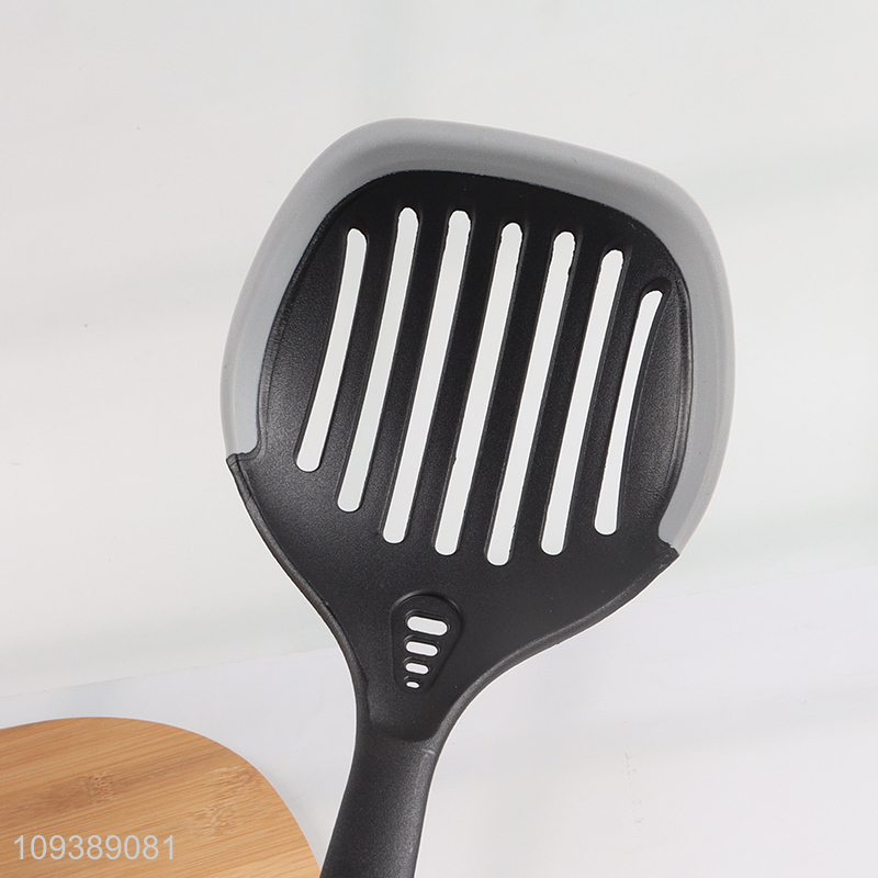 Wholesale nylon slotted ladle with long handle