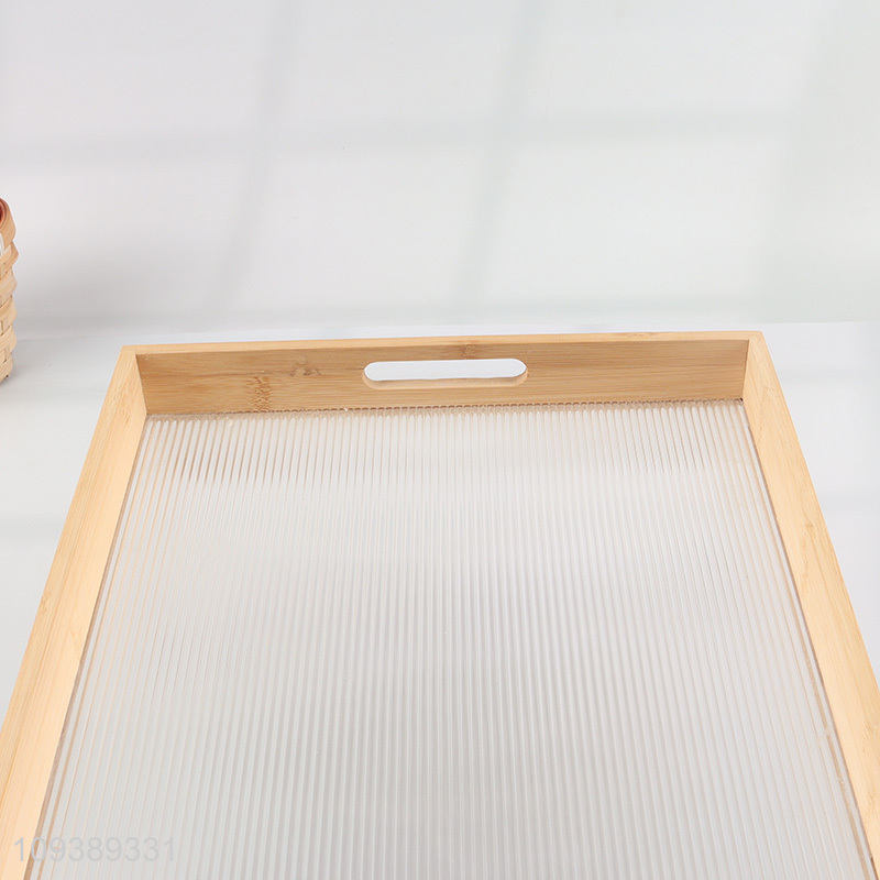 New arrival  bamboo rectangle storage tray for sale