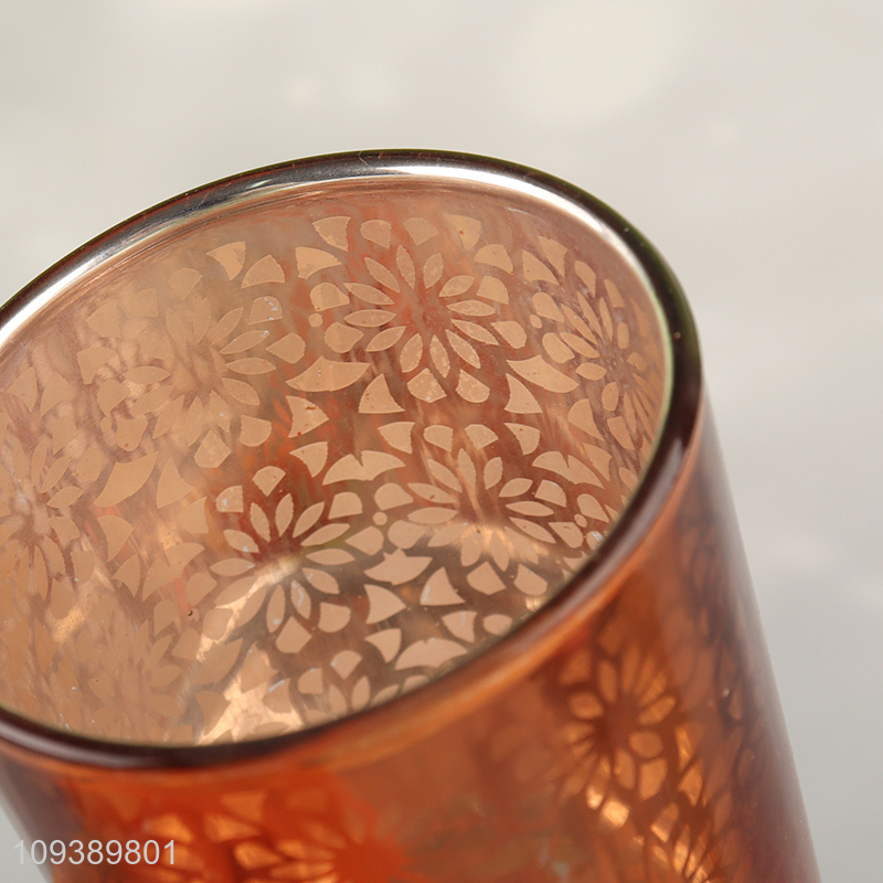 Good selling glass candle jar holder for tabletop decor