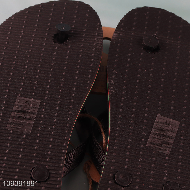 New style black breathable flip flops for summer