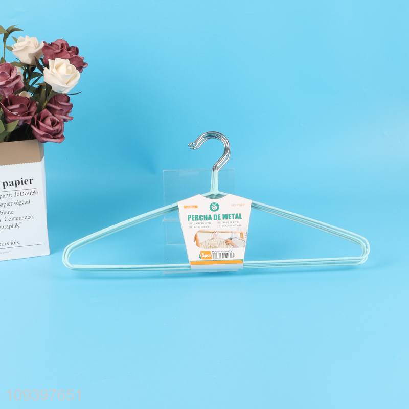 Hot products 5pcs multicolor plastic-coated hangers
