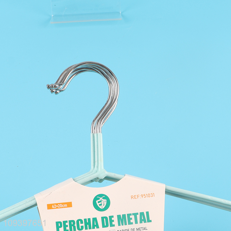 Hot products 5pcs multicolor plastic-coated hangers