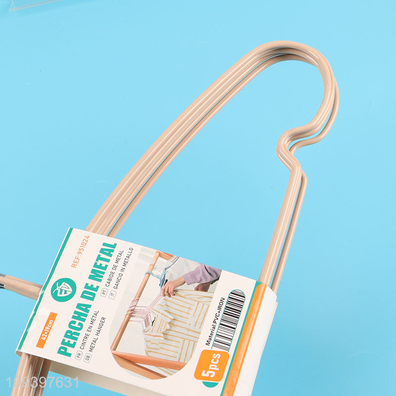 Factory supply 5pcs multicolor clothes hangers set