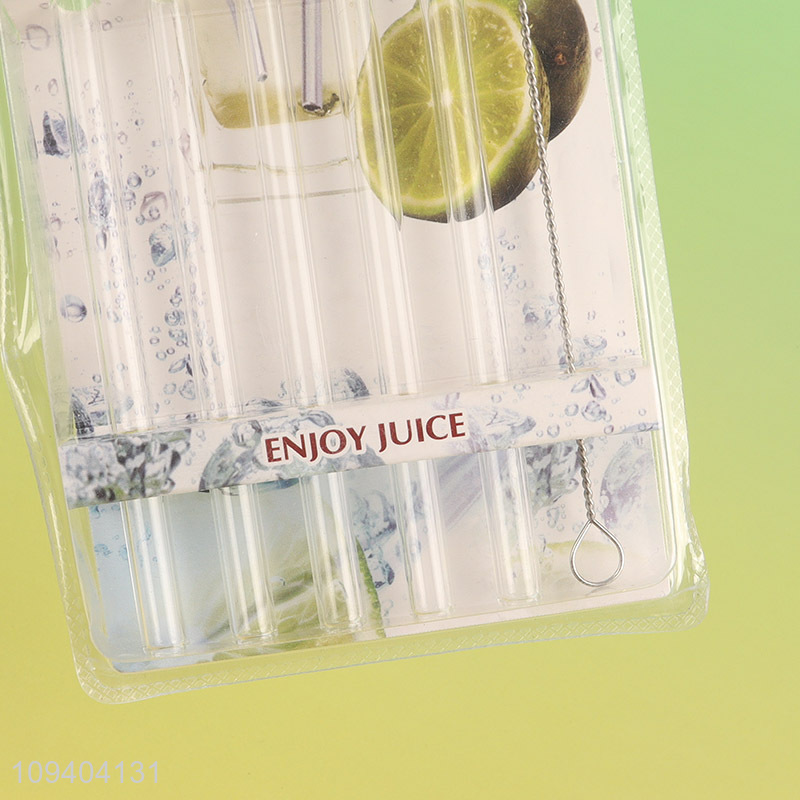 Good sale glass clear drinking straw juice straw