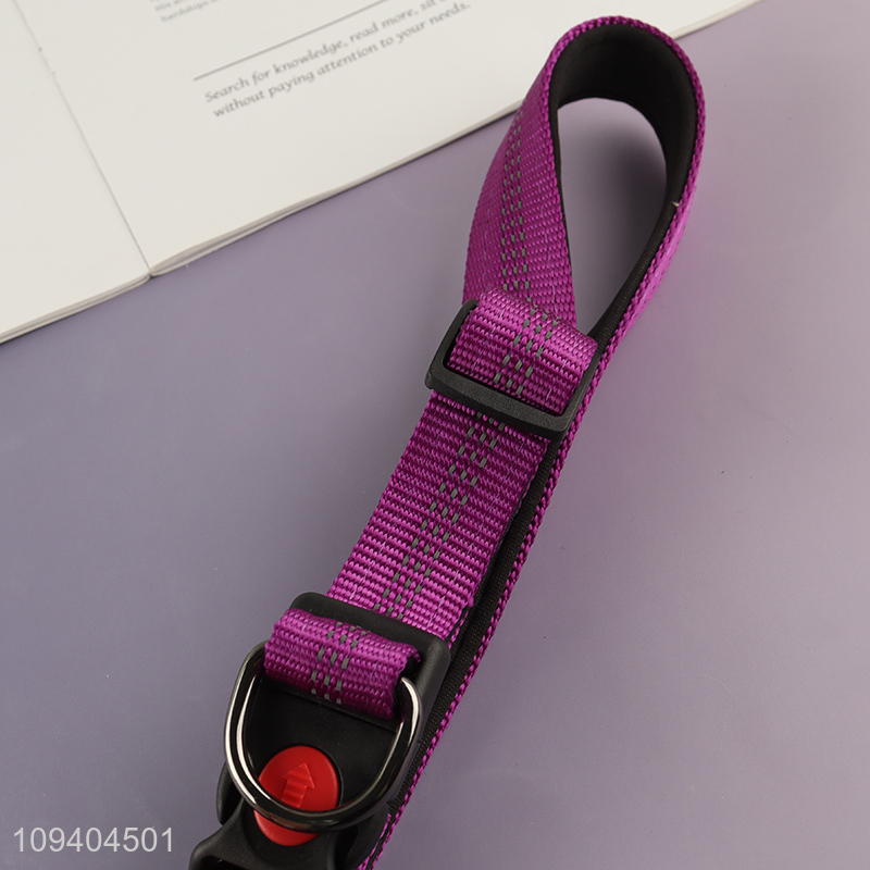 Good selling dog collar and leash set with padded handle