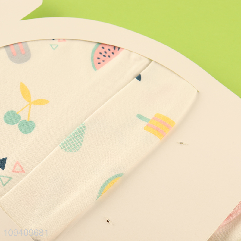 Good quality 100% cotton baby hat set