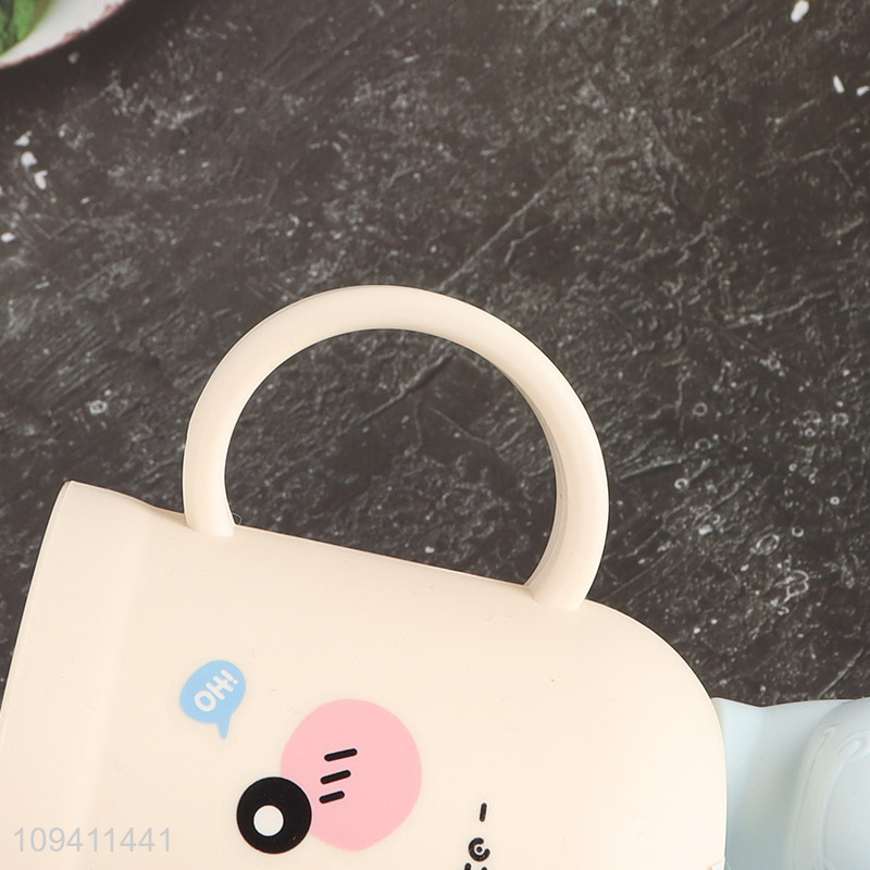 Top selling cute cartoon plastic cup with handle