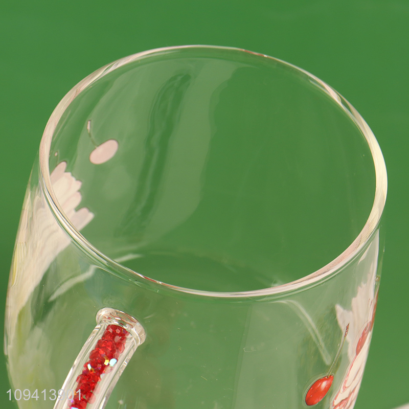Hot items dessert printed glass cup water cup