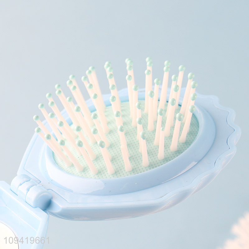 Fashionable Shell-Shaped Foldable Hairbrush Hair Comb