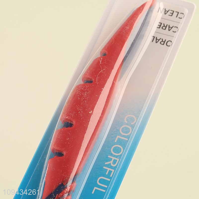 Good Quality Single Pack Colorful Bristle Toothbrush