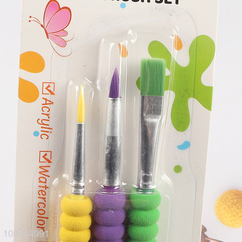Online wholesale 3pcs soft touch artist painting brush set