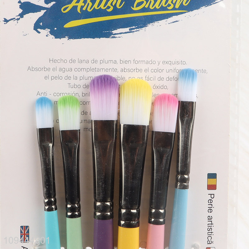 Top selling 6pcs professional artist painting brush set