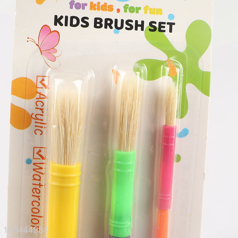 Factory supply 3pcs artist painting brush set for kids