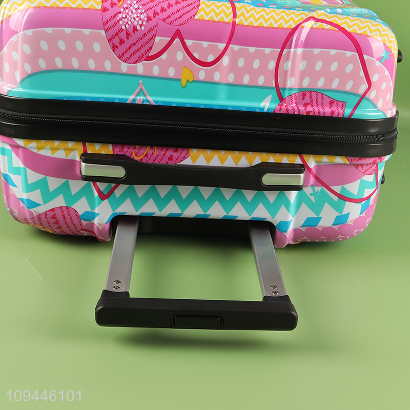 Good selling heart printed portable travel luggage